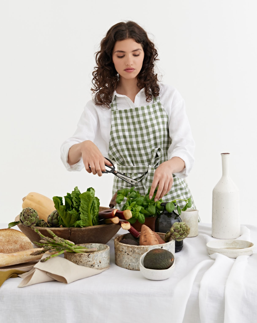 MagicLinen (We handle U.S. import procedures for you) - Wholesale Schort - Linnen slabbetje met zakken in verschillende kleuren one size7