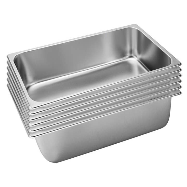 SOGA 6X Gastronorm GN Pan Full Size 1/1 GN Pan 20cm Deep Stainless Steel Tray for wholesale by SOGA International Pty Ltd