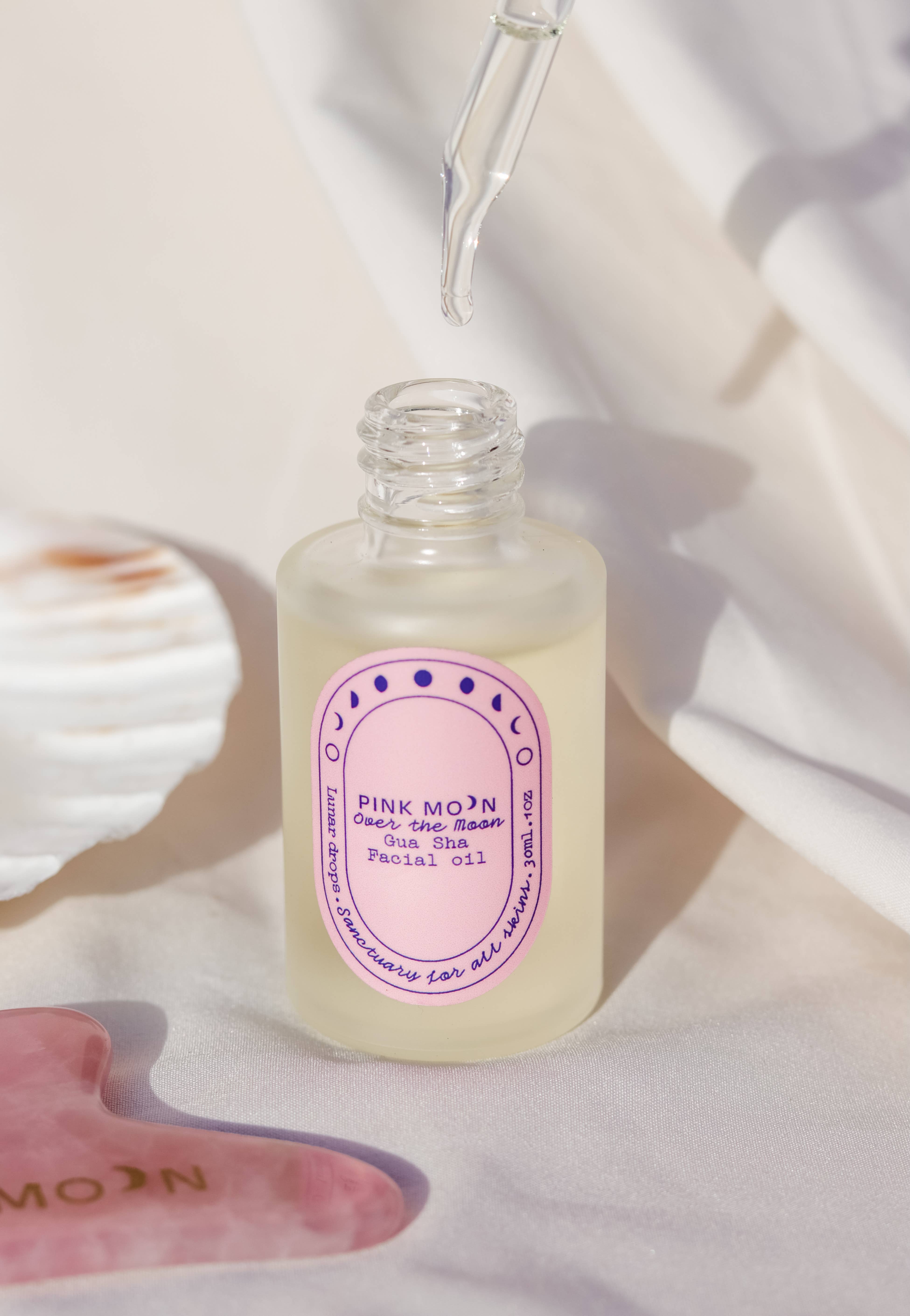 Pink Moon - Wholesale Facial Oil - Over the Moon Gua Sha Facial Oil - Moringa, Rose3