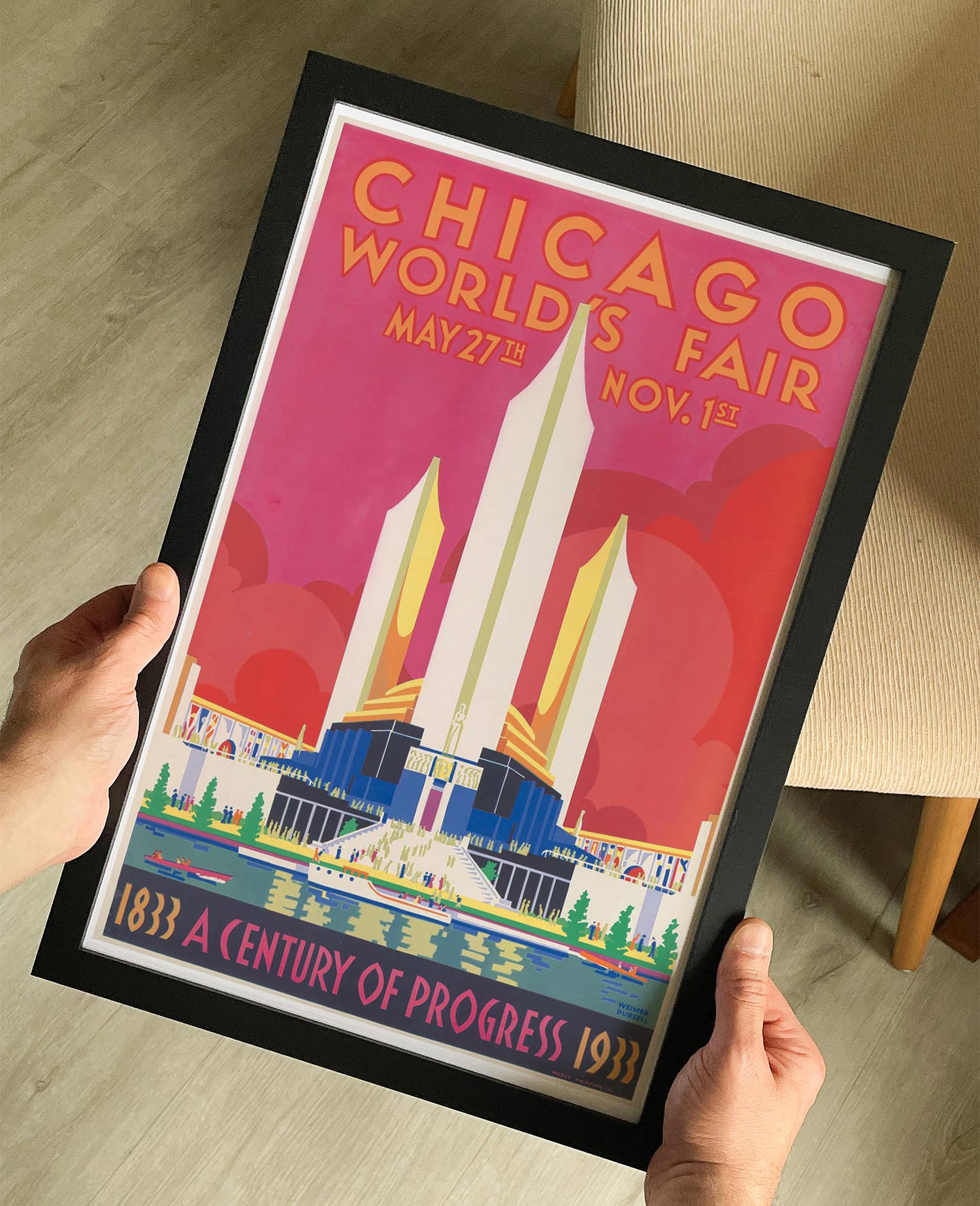 The Curious Desk - Wholesale Poster - Chicago World’s Fair 1933 by Weimer Pursell Travel Poster1