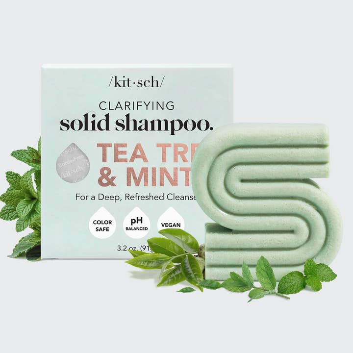 KITSCH - Wholesale Shampoo Puck/Solid Shampoo - Tea Tree + Mint Clarifying Shampoo Bar