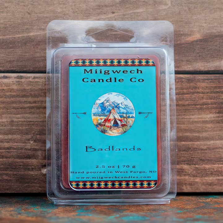 Soy Blended Wax Melts | Badlands | Native American 2.5 ounce for wholesale by Miigwech Candle Co LLC