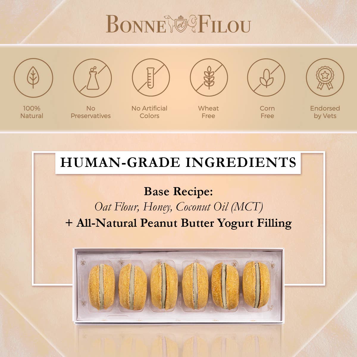 Bonne et Filou - Vente Friandises – chien - Macarons pour chiens | Cadeaux pour chiens (lot de 3)22