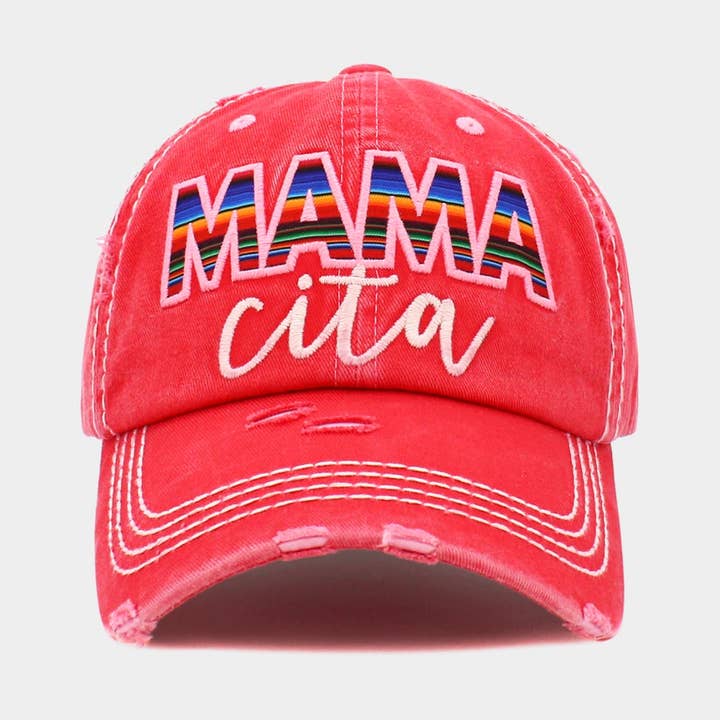 Serape MAMA CITA Message Vintage Baseball Cap for wholesale by Sensibling Corp.
