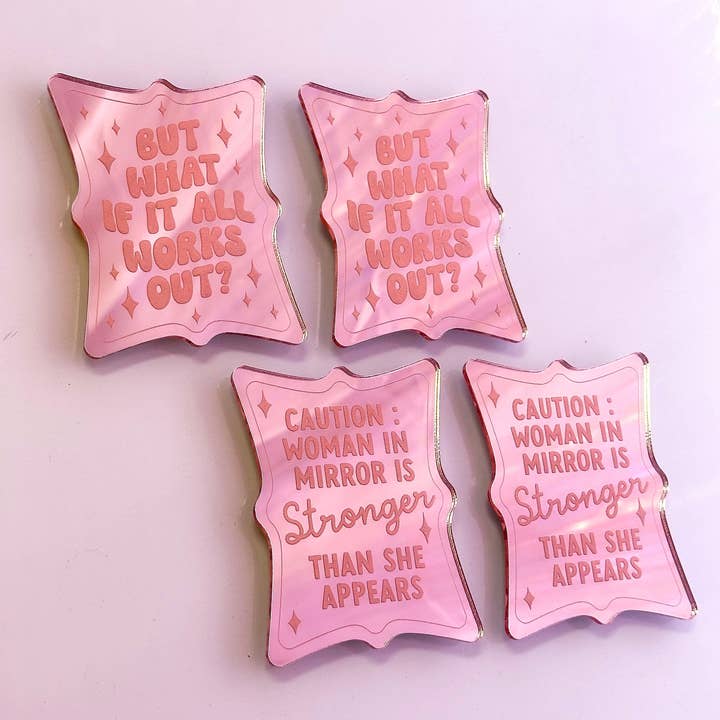 Imanes de espejo grabados para venta al por mayor de The Hissin' Kitten