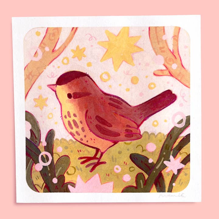 Rowan Kingsbury - Wholesale Art Print - Local Backyard Bird 5x5" Art Prints | Pacific Northwest6