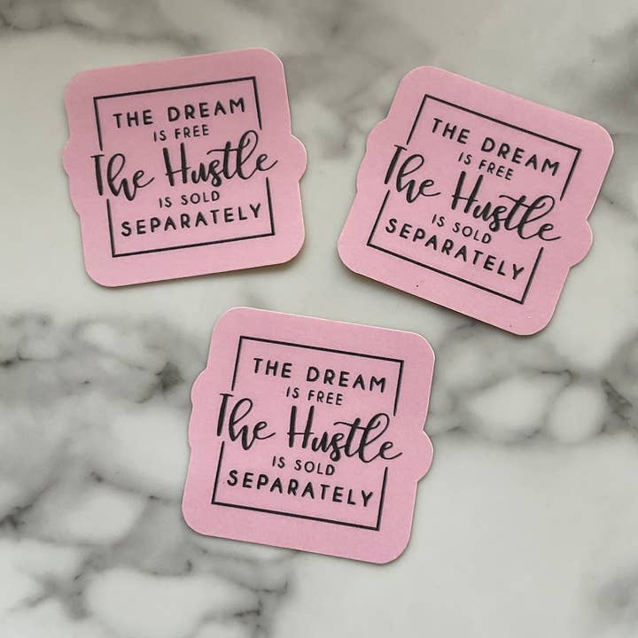 L'adesivo hustle è venduto separatamente per la vendita all'ingrosso da parte di Aka Designs