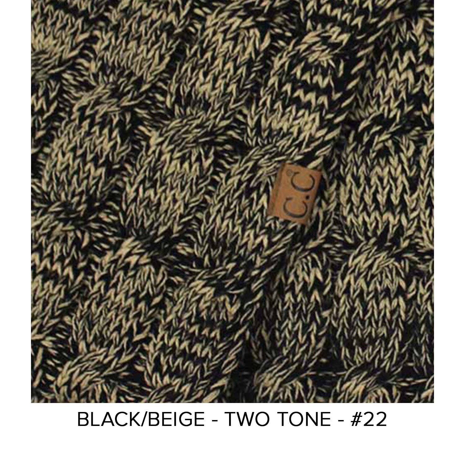 Truly Contagious - Wholesale Gloves - Women's - CC Beanie Wholesale 2-Tone Touchscreen Women's Gloves G-80011