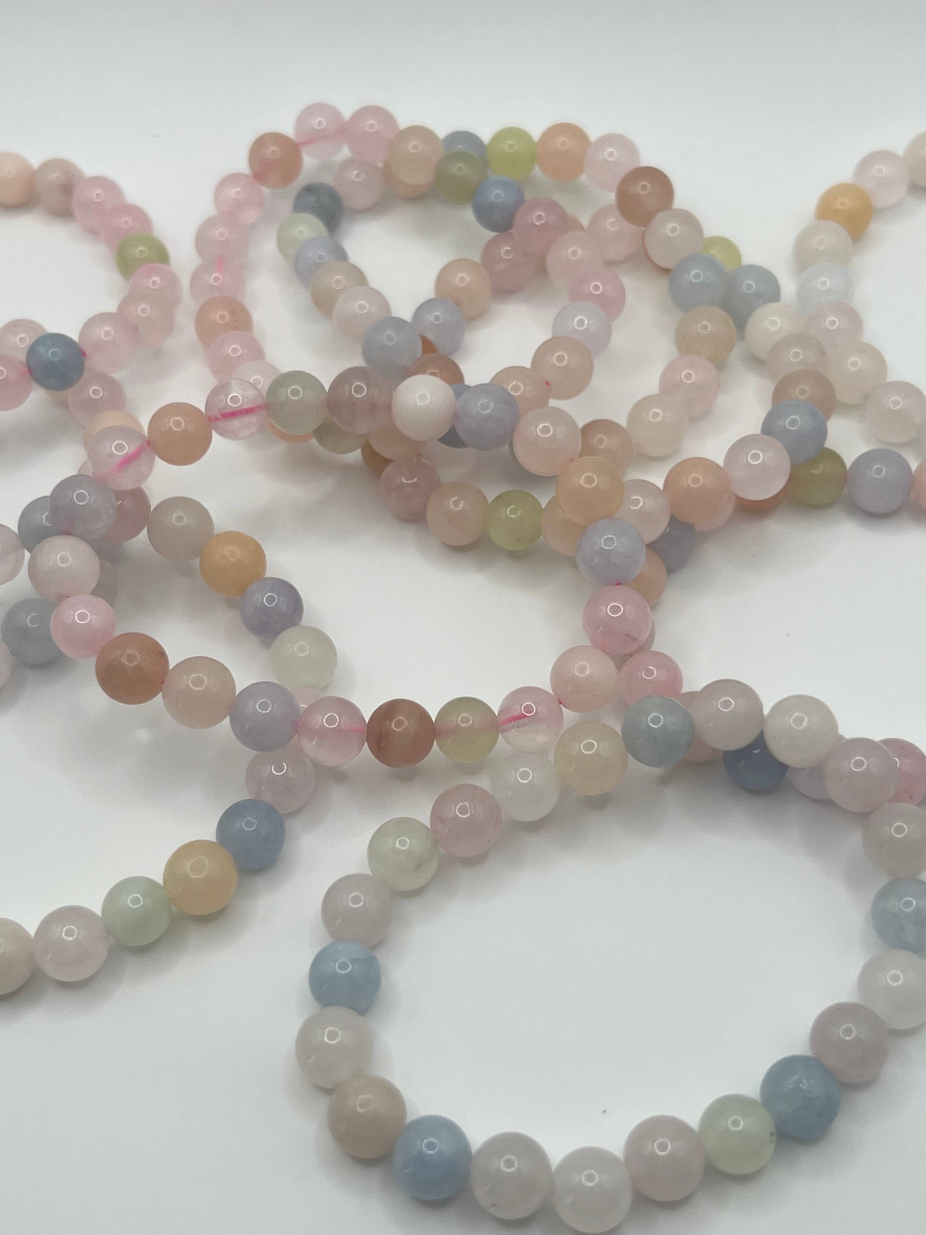 Oils and Auras - Wholesale Beaded Bracelet - Morganite Crystal Bracelet - 8mm Bead2