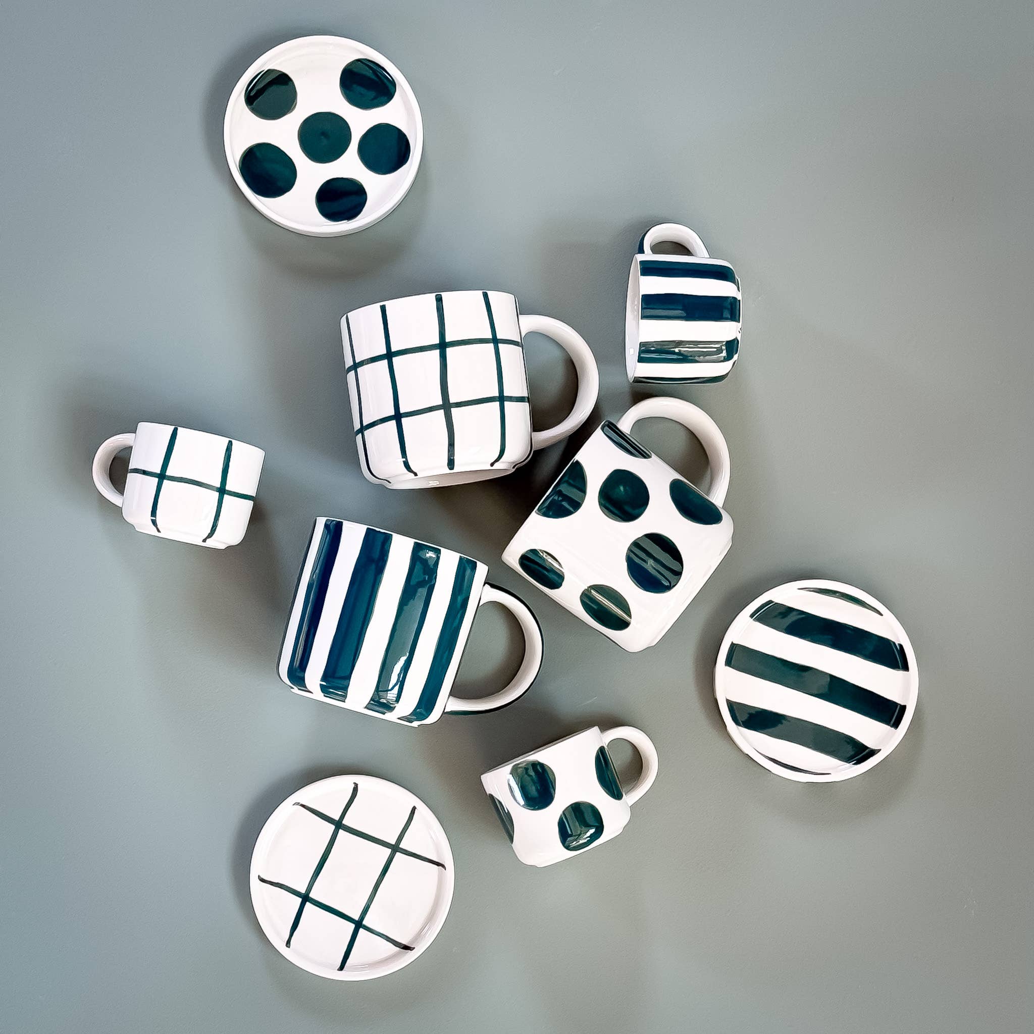 Magazin Minori - Wholesale Coffee Mug - Stripes Mug - gentle green3