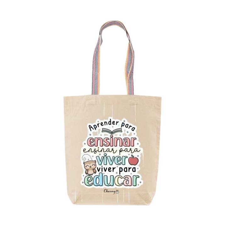 Bolso Tote Enseñar Para Educar para venta al por mayor de Charmy Gift Store
