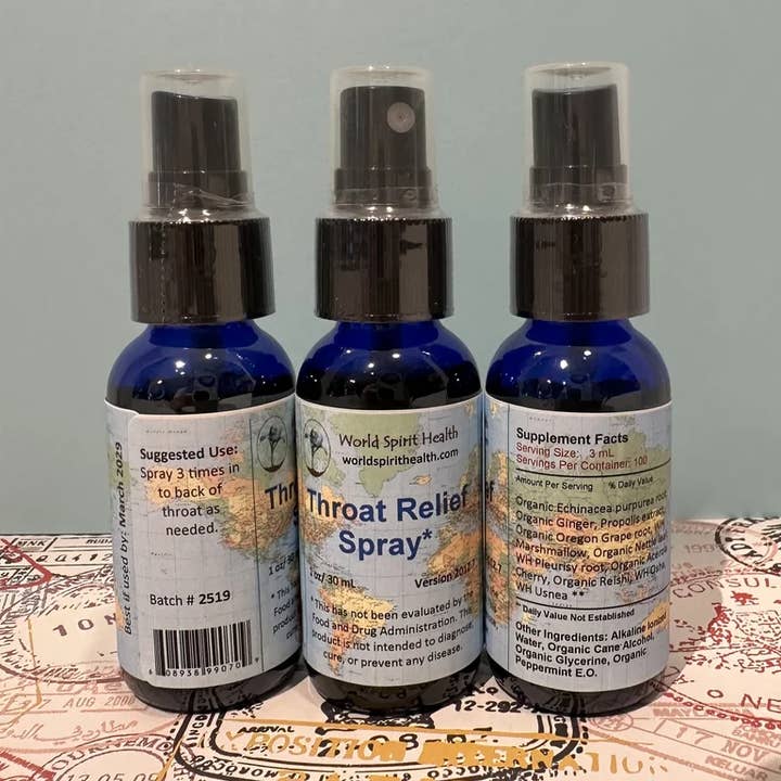 Throat Spray for wholesale by World Spirit Botanicals