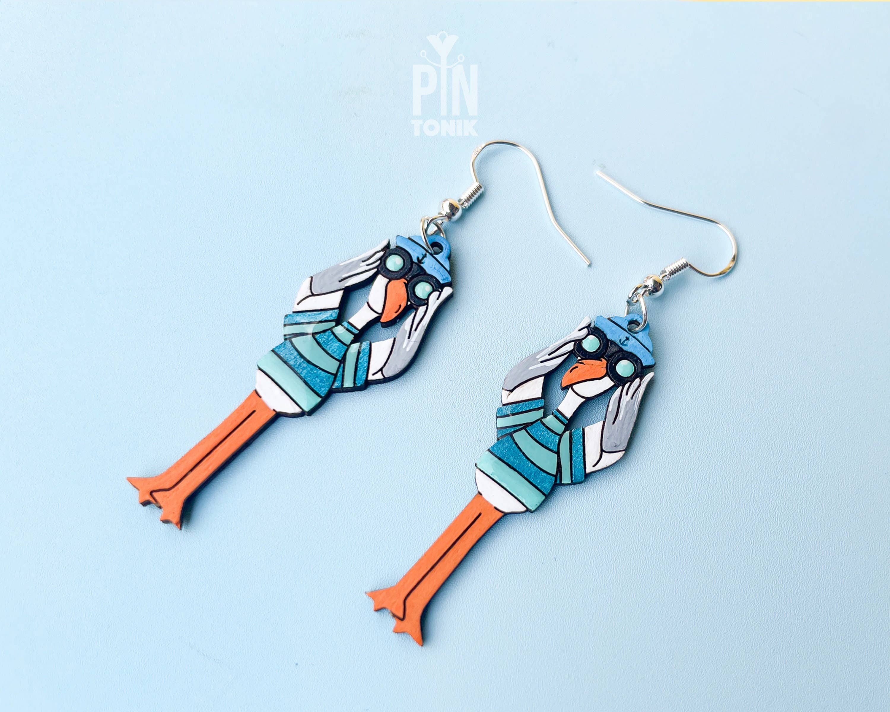 PinTonik – Brincos de argola por atacado – Brincos Náuticos Gaivota de Praia em Prata Esterlina5