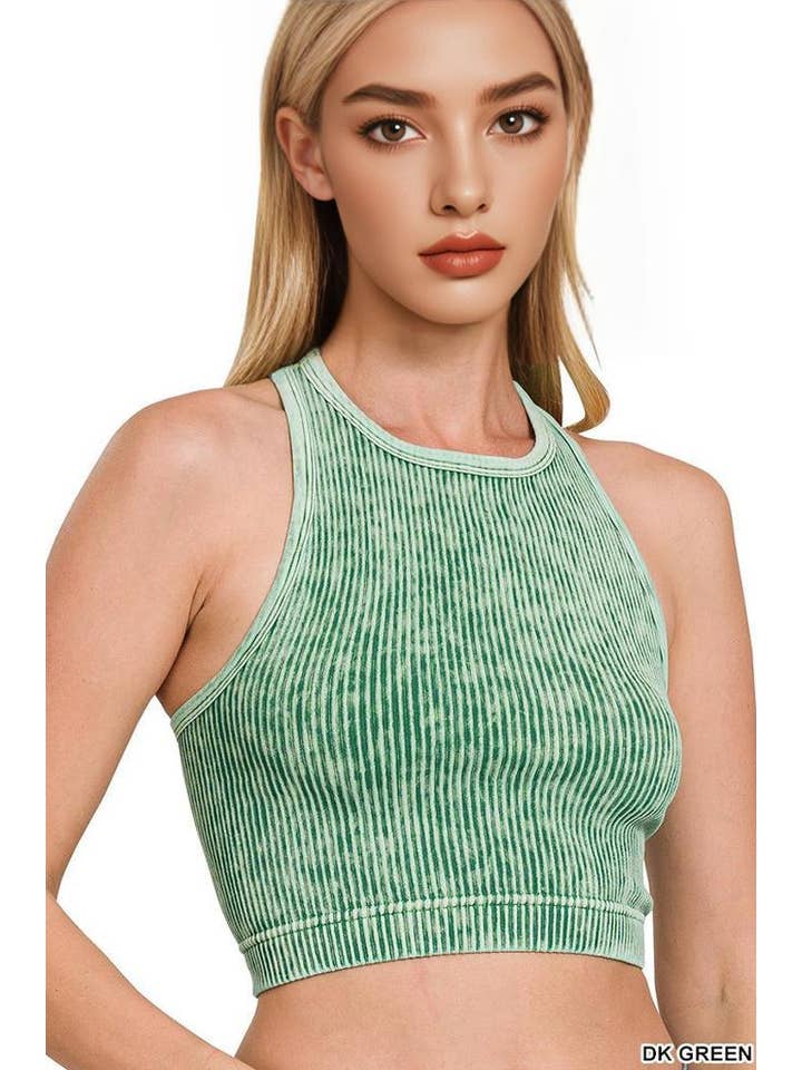 42POPS – Großhandel Tanktop – Damen – .Gewaschene Rippennaht nahtloses Halterneck-Crop-Top16
