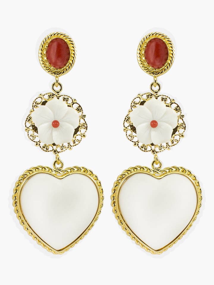 Mamma Mia Korallenohrringe für den Großhandel von Vintouch Jewels