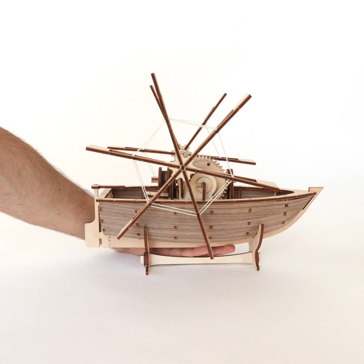 Dahimo - Wholesale DIY Craft Kit - Leonardo da Vinci Paddle Boat - Functional Wooden Model Kit9