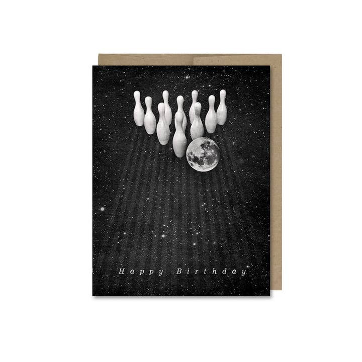 The Galek Sea - Wholesale Birthday Card - Happy Birthday Cosmic Bowling Card