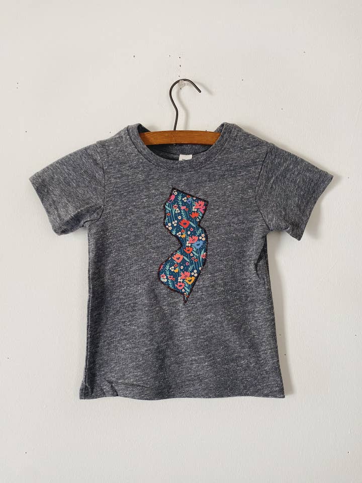 New Jersey Toddler Tee - Grey for wholesale by Vermont Tribe