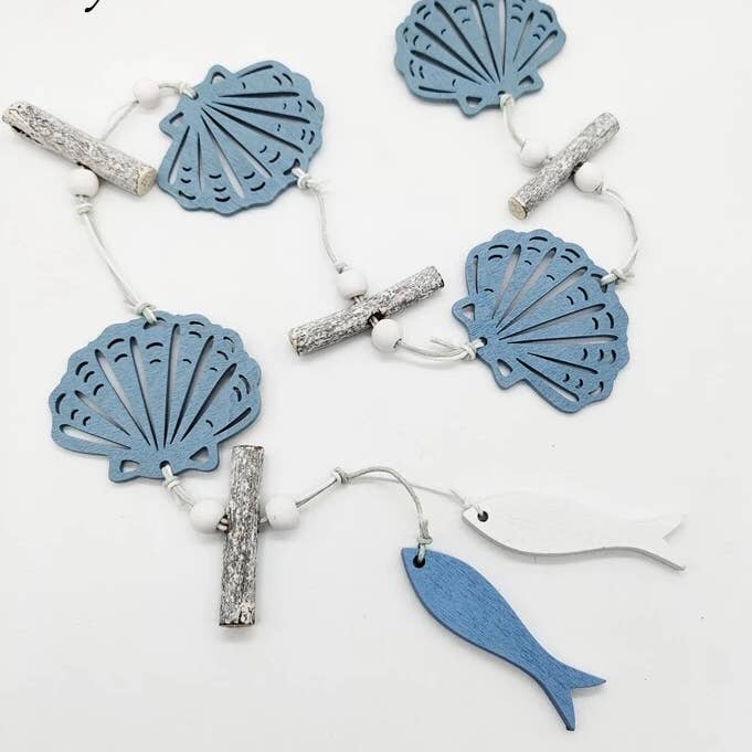 GreenWave - Wholesale Bunting/Garland - Starfish Sand Dollar Seashell Nautical Garland Decoration2
