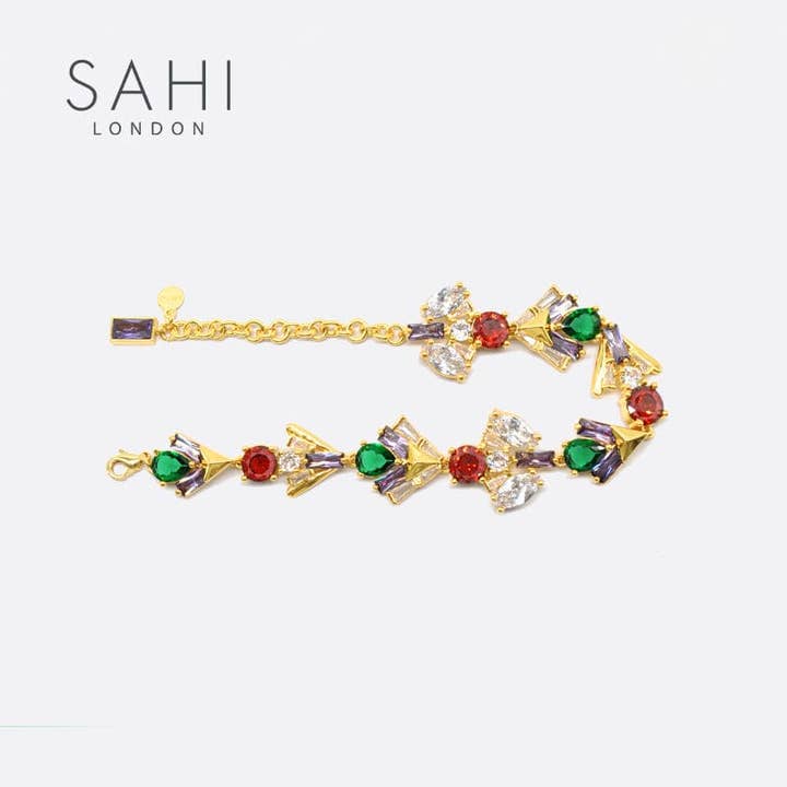 Sahi London Shine Zircon Kristallkedjelänk Armband för wholesale av SAHI LONDON LTD