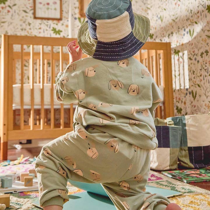 Anchal - Wholesale Bucket Hat - Kids - Checkered Baby Bucket Hat - Sage