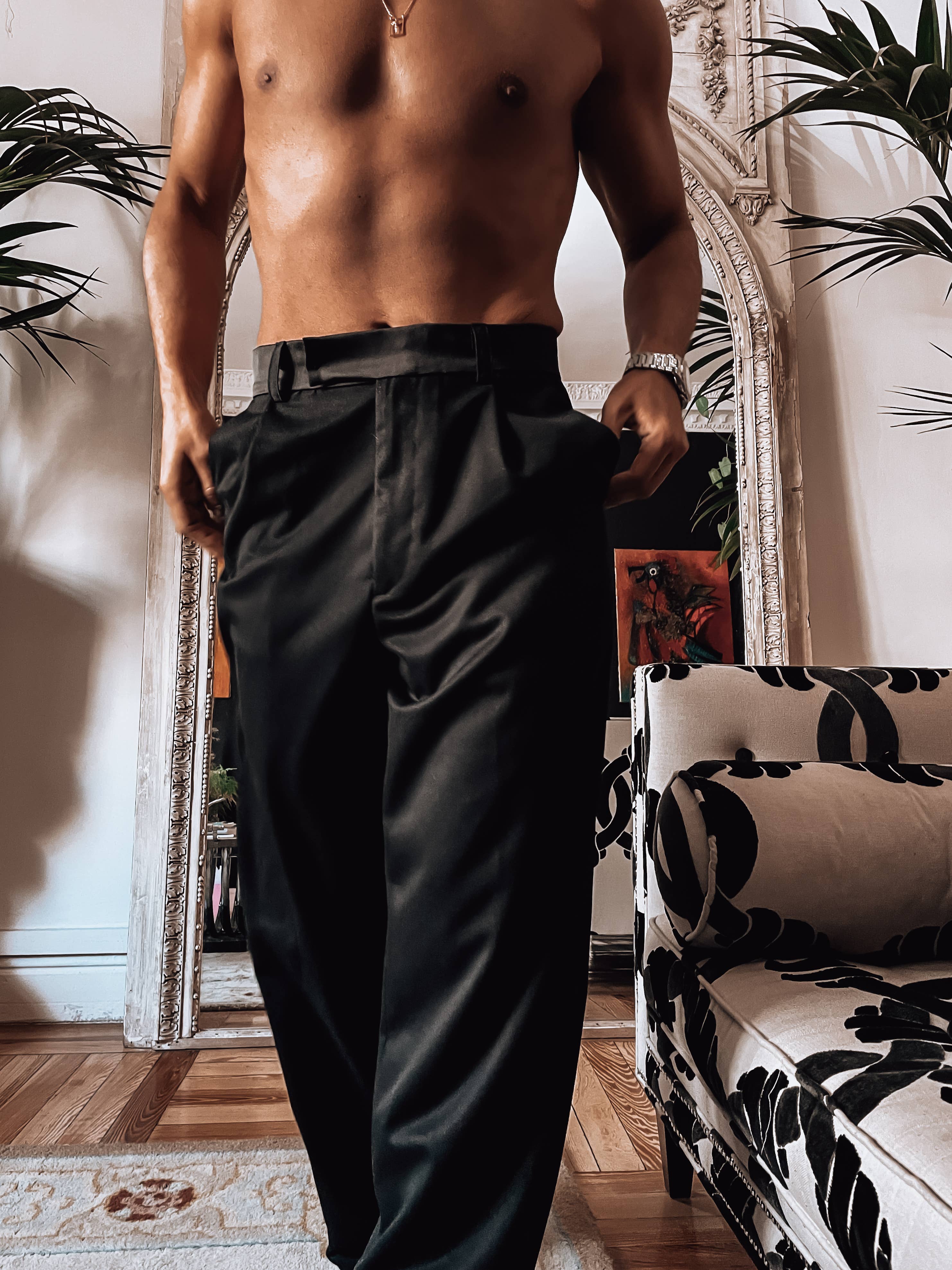 Black Classic Tuxedo Pants for wholesale on Faire2