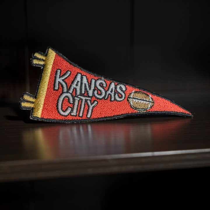 Kansas City Football Pennant Patch - Embroidered Patch for wholesale by AMD Embroidery KC