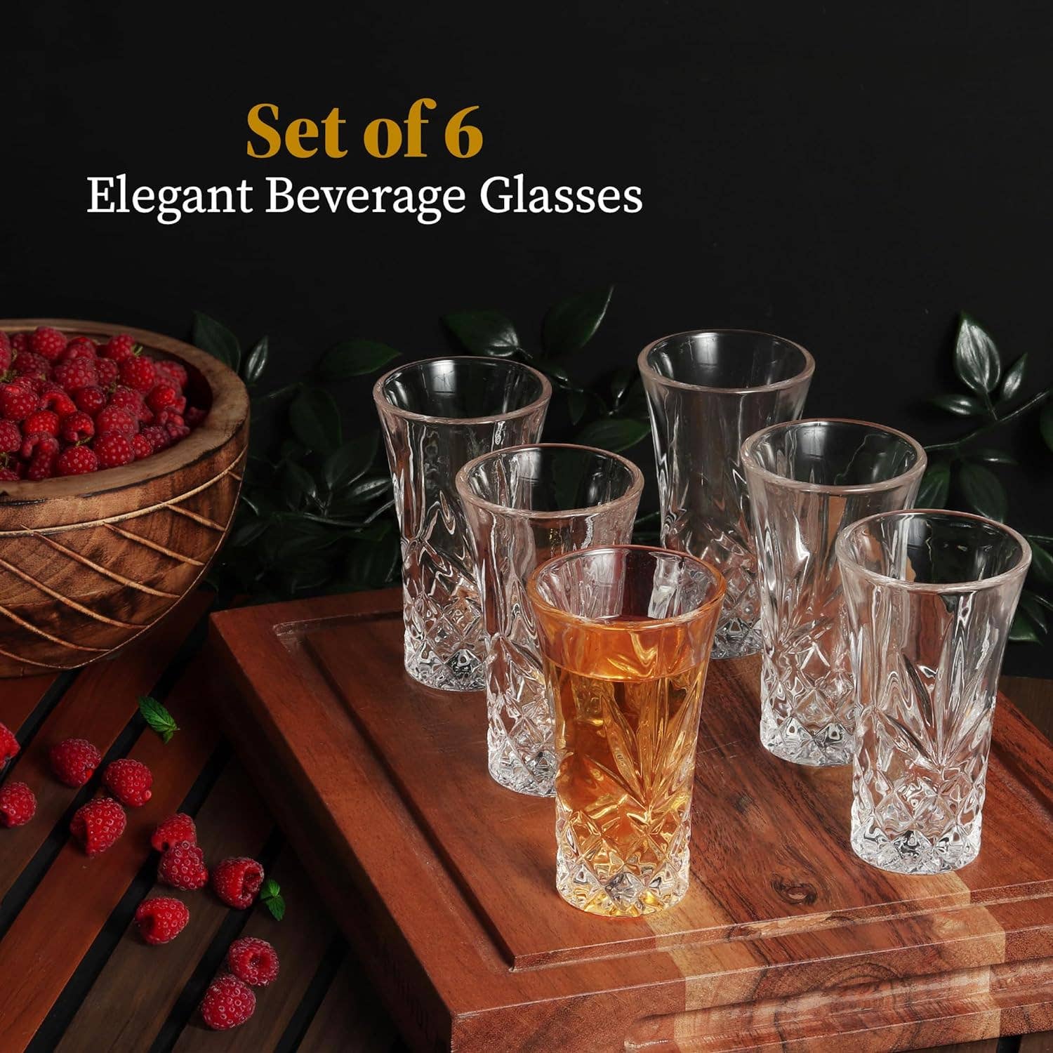 Garden Guru Lawn & Garden Tools - Wholesale Shot Glass - QUAFFER Tequila Heavy Base Shot Glasses 2oz (Set of 6)6