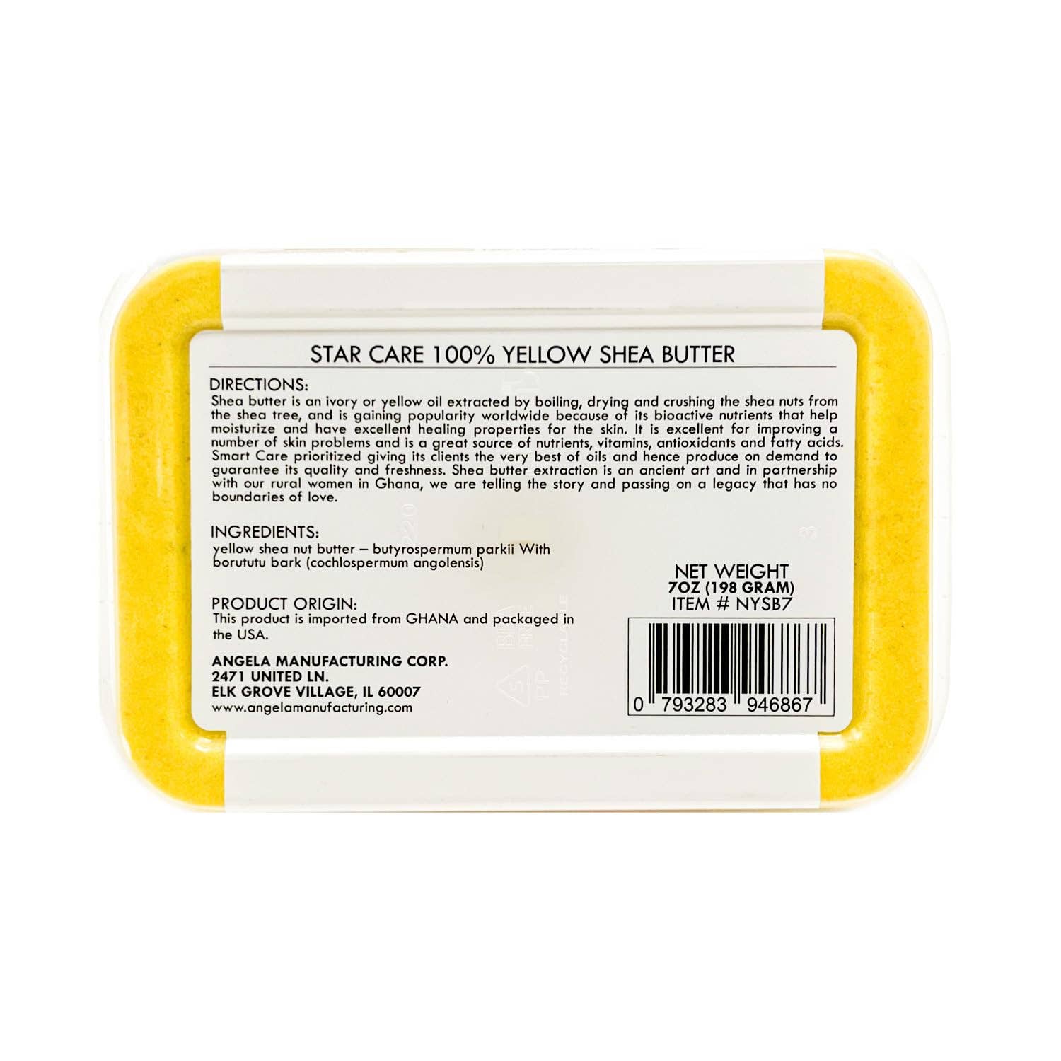 KT Supply – wholesale Hair oil – Star Care 100 Virgin Shea Nut Butter Yellow,14 oz1