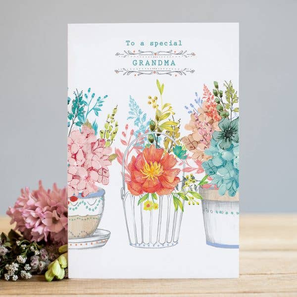 Carte d'anniversaire florale spéciale pour grand-mère | Carte de fête des mères pour la vente par Louise Tiler