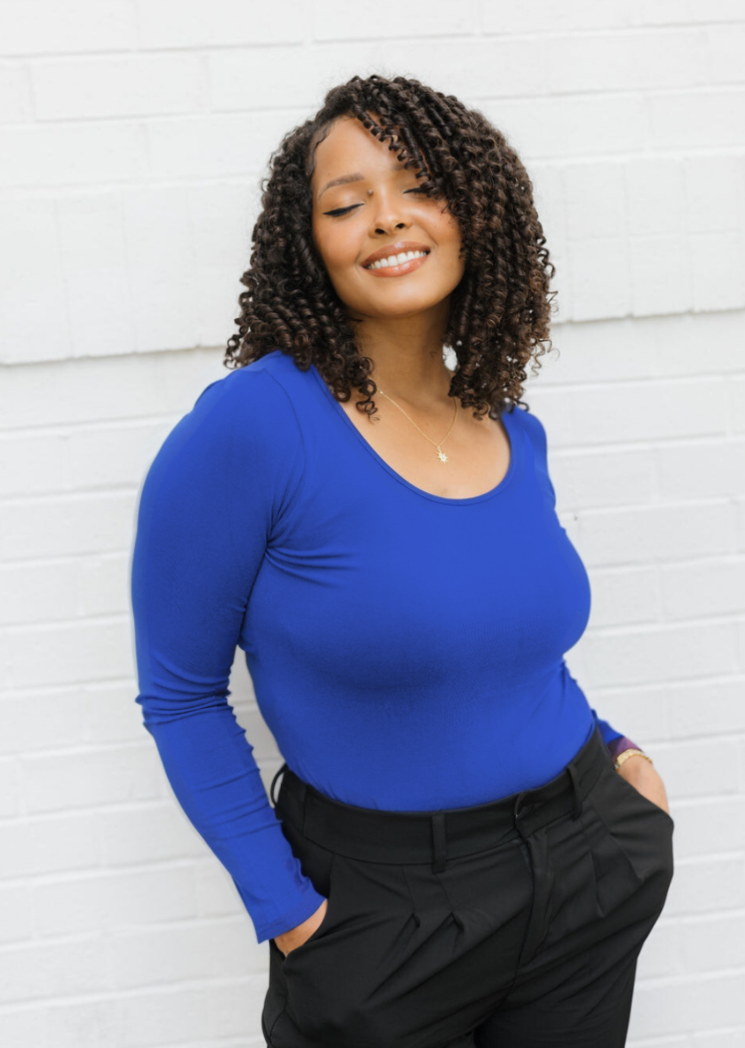 ELIETIAN - Vente Haut en maille – femme - Manches longues réversibles - Coupe incurvée18