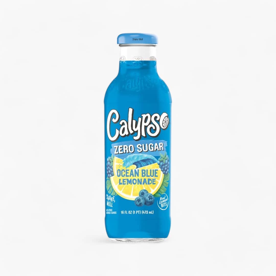 L&F Universal Goods - Wholesale Fruit Juice - Calypso Zero Sugar Ocean Blue Lemonade Glass 12/16 Oz