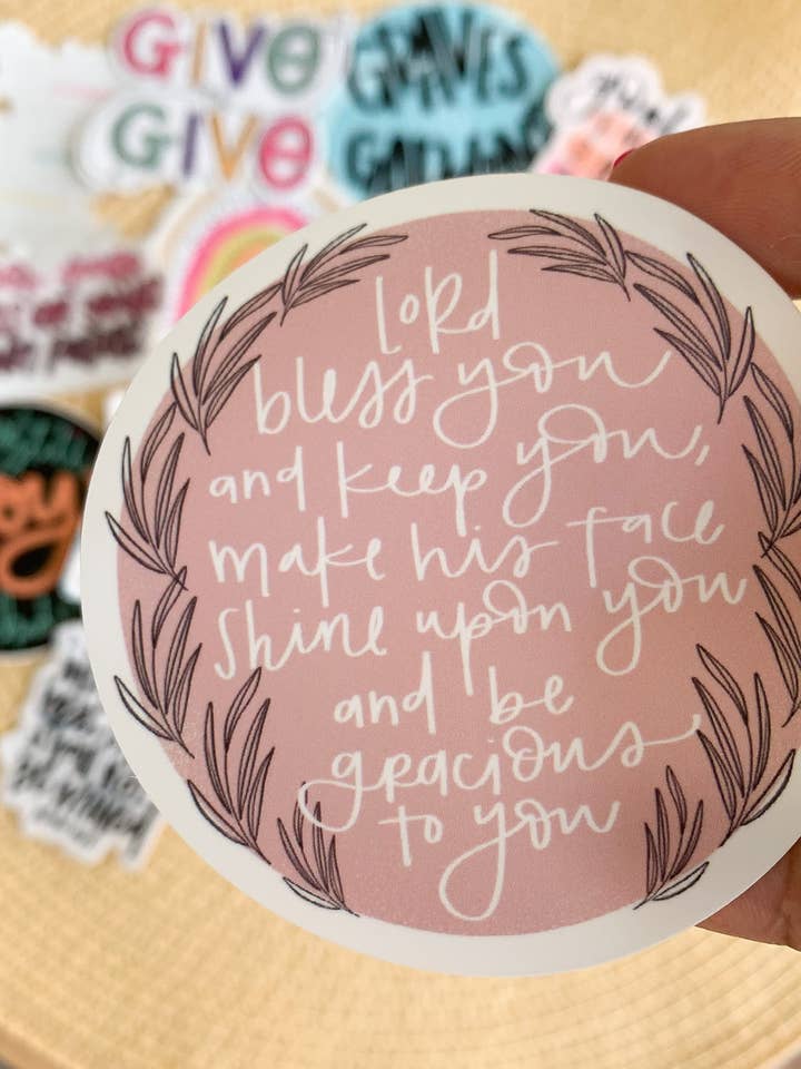 Lord Bless You And Keep You Sticker, Water Bottle Laptop Sticker The Blessing Sticker for wholesale by Hey Maia-Leigh