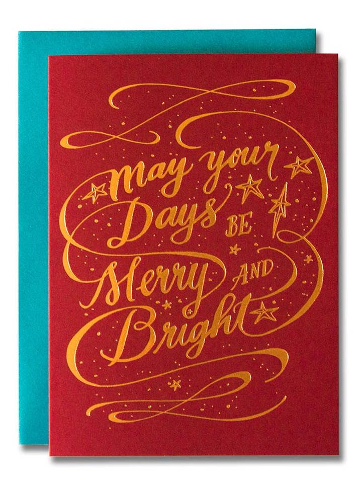 Vrolijke en heldere vakantiekaart voor wholesale door Ladyfingers Letterpress