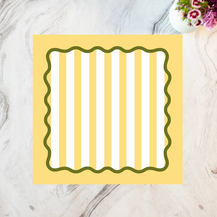 Mellow Yellow Paper Placemats for wholesale by Shop Damus