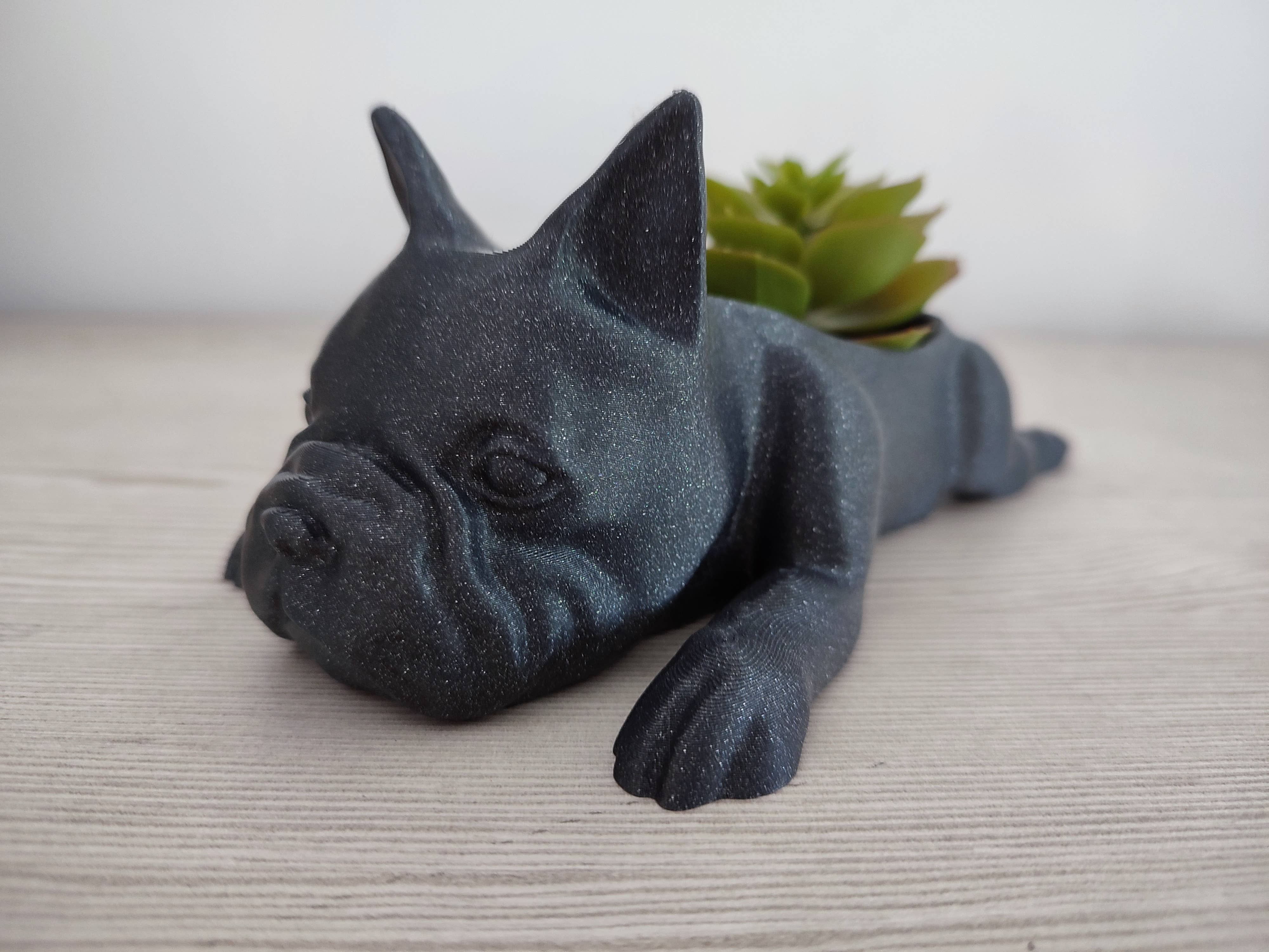 3DROOTS – Engroshandel Plantekrukke – Fransk Bulldog Krukke til Planter – boligindretning3