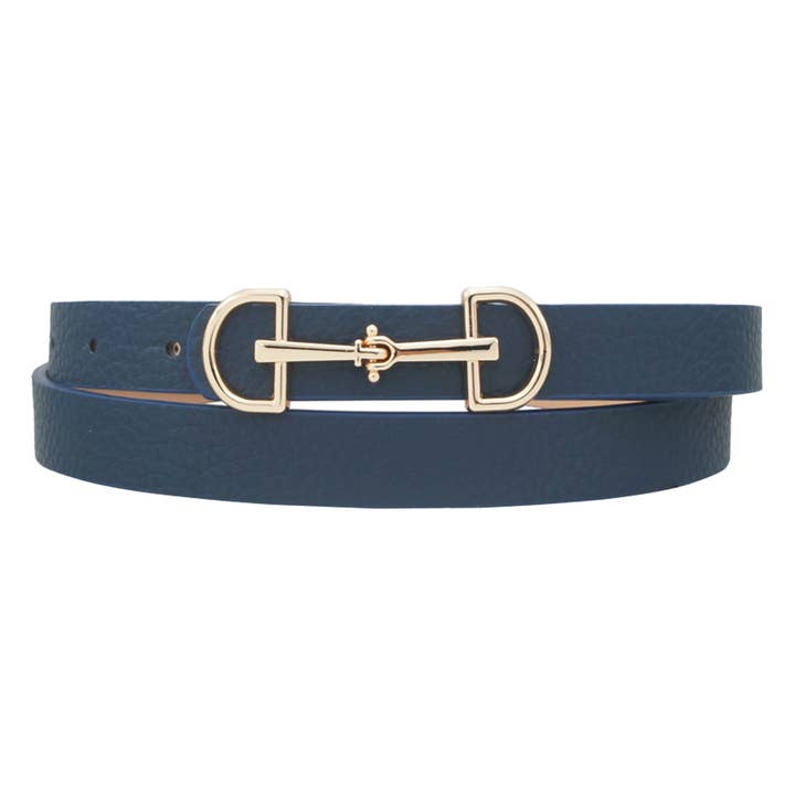 anbfashion - Wholesale Belt - Women's - Lux D Ring Horse Bit Buckle Skinny Women's Belt
