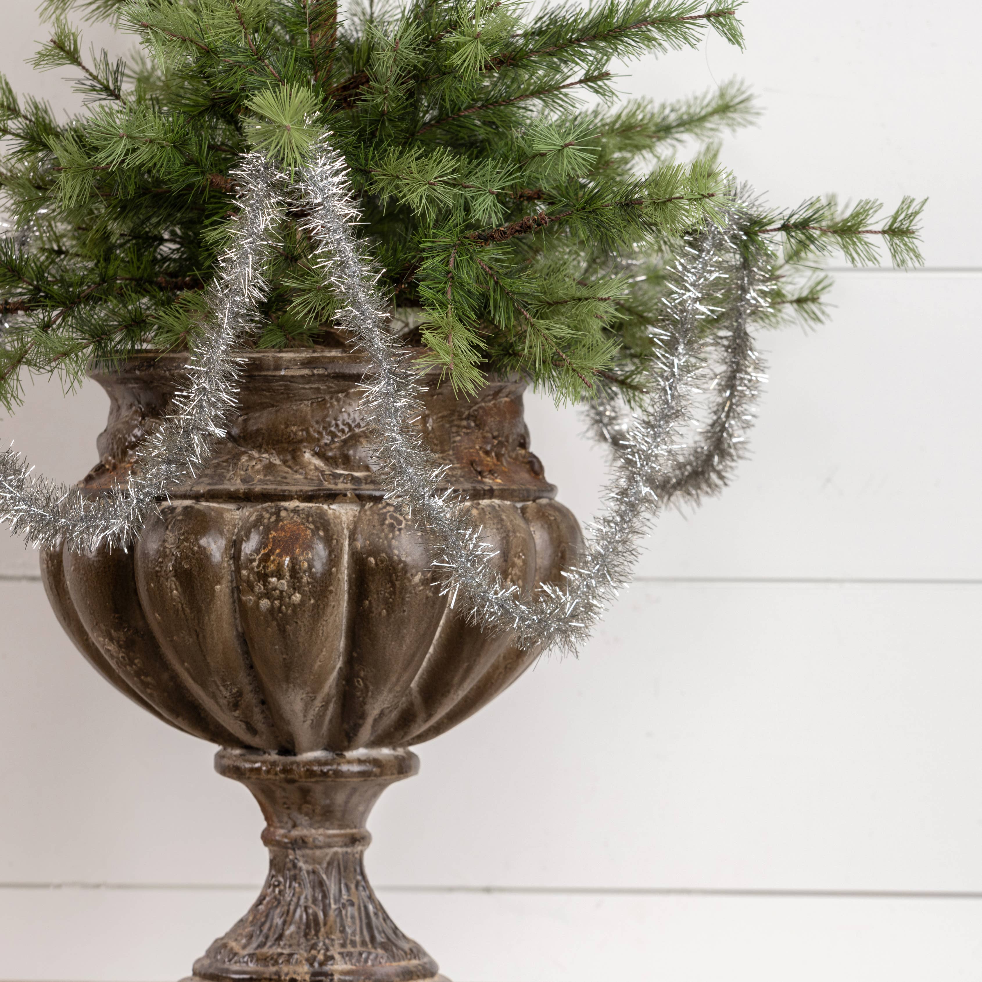 Ragon House - Vendita all'ingrosso Bandierine/Ghirlande - Ghirlanda di vischio d'argento vintage da 9'1