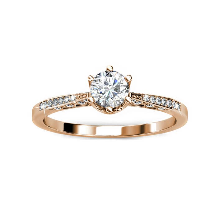 CARALI / MYC Paris - Venta al por mayor Anillos de compromiso - Anillo Destiny - Oro rosa y cristal