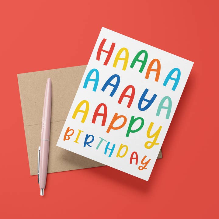 Wee Birdy - Wholesale Birthday Card - Rainbow Happy Birthday Greetings Card 1