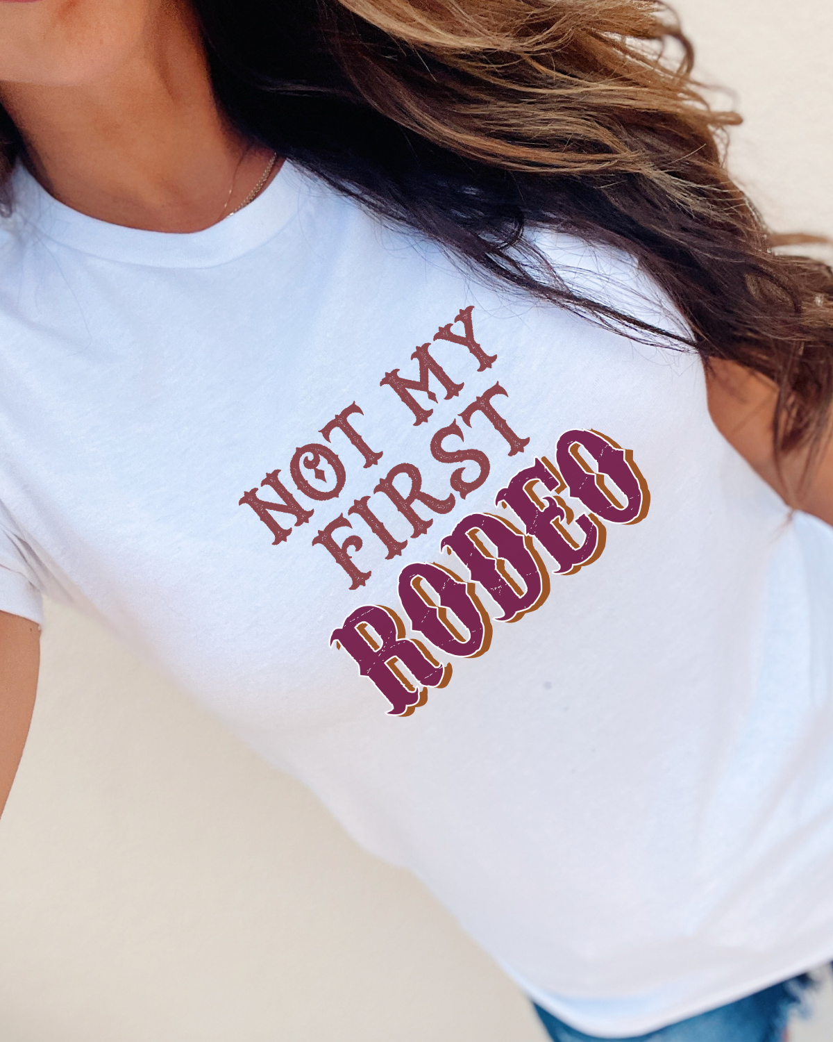 Zona Junkie - Wholesale Screen Printed T-Shirt - Women's - Not My First Rodeo Tee0