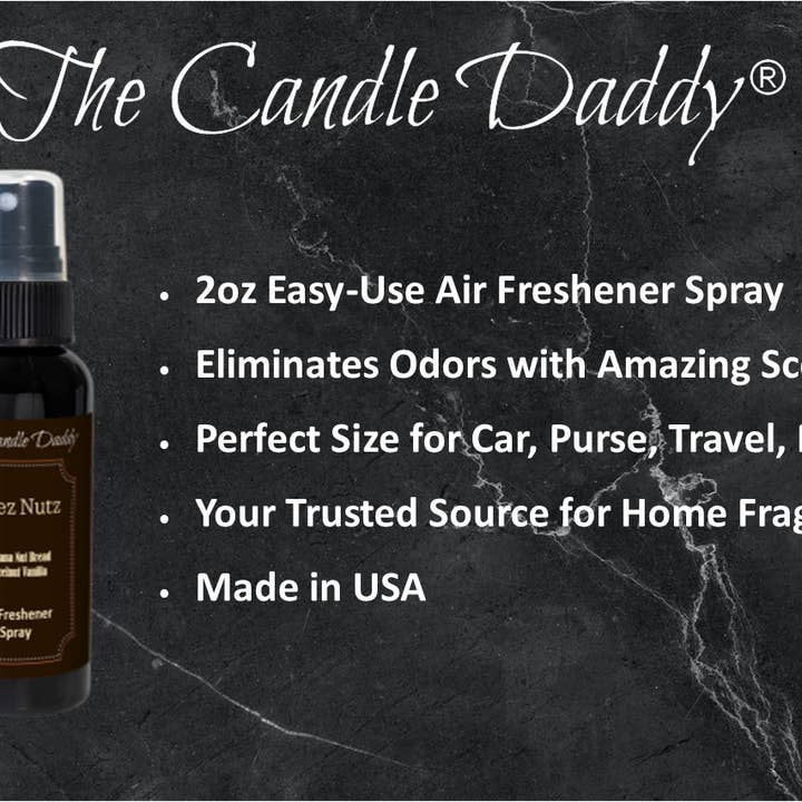The Candle Daddy - Wholesale Air Freshener - Deez Nutz - Banana Nut Bread - 2fl oz Air Freshener Spray1