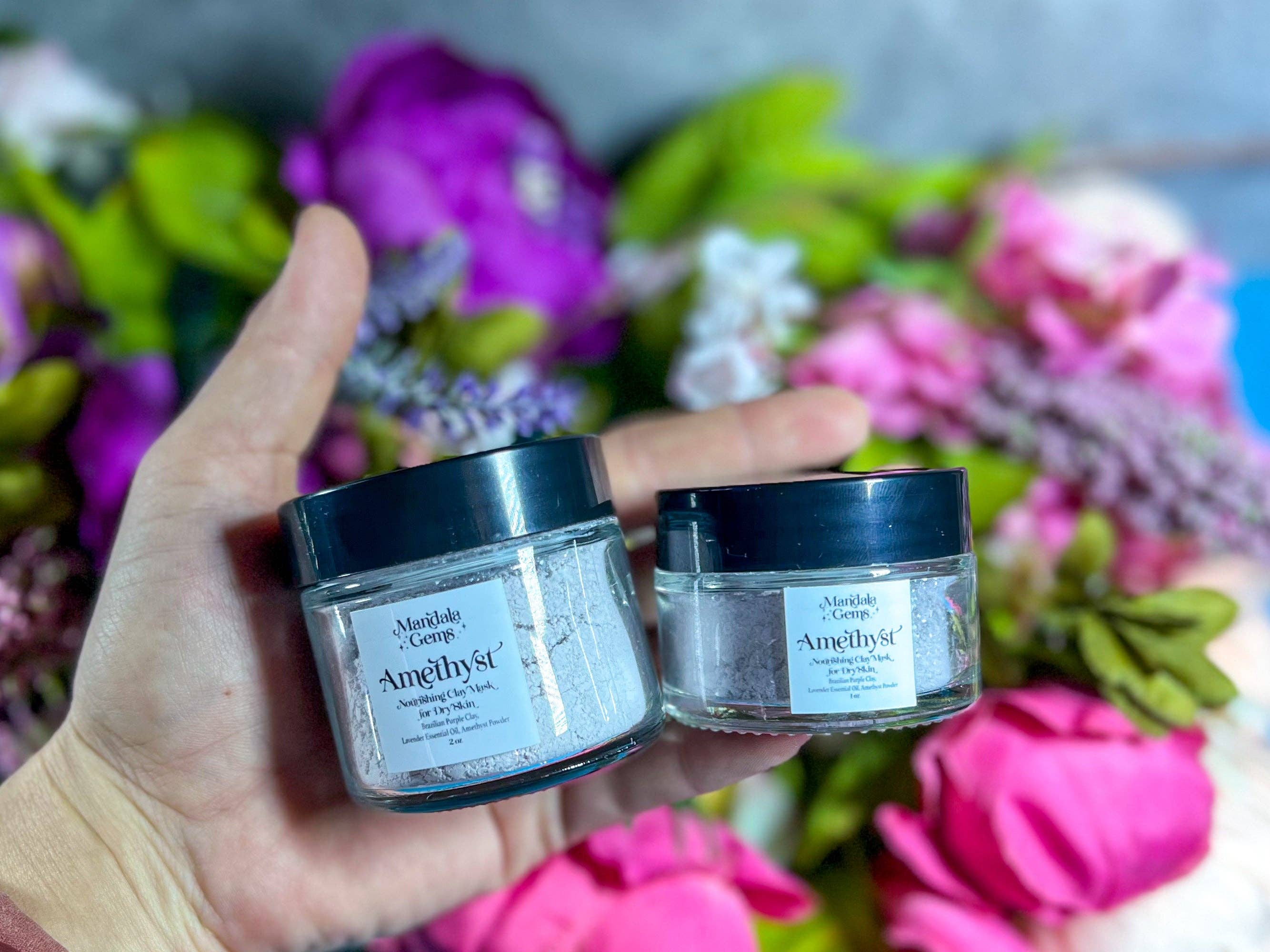 Mandala Gems - Wholesale Skincare Face Mask - Amethyst Nourishing Clay Mask2