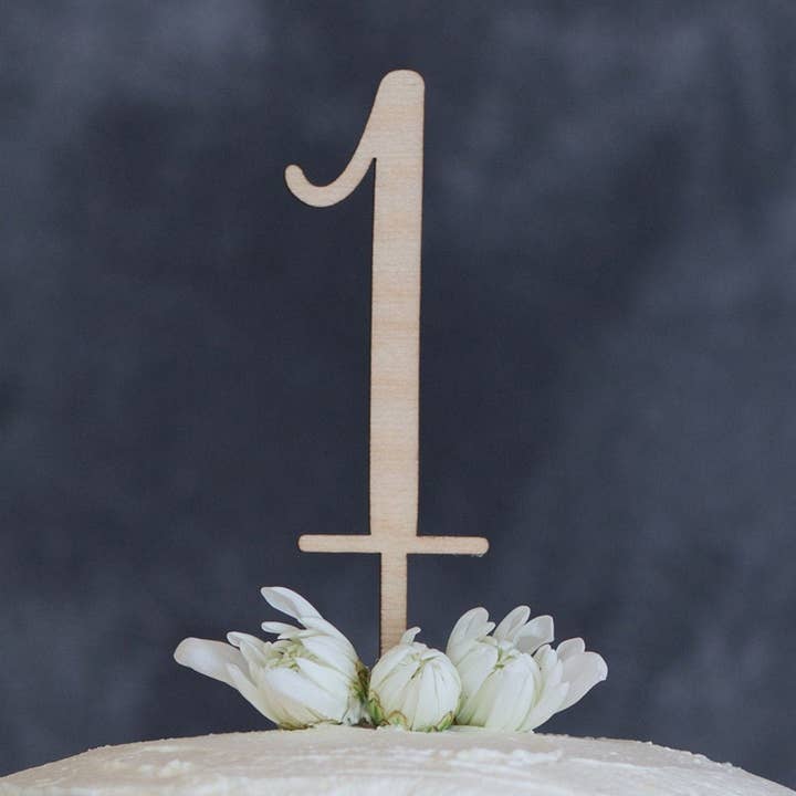1 Cake Topper, Number One Birthday Cake Topper for wholesale by ivy + echo