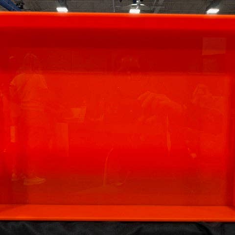 Plateau en acrylique - Orange vif 16x12 pour la vente par Canasta Sets.com