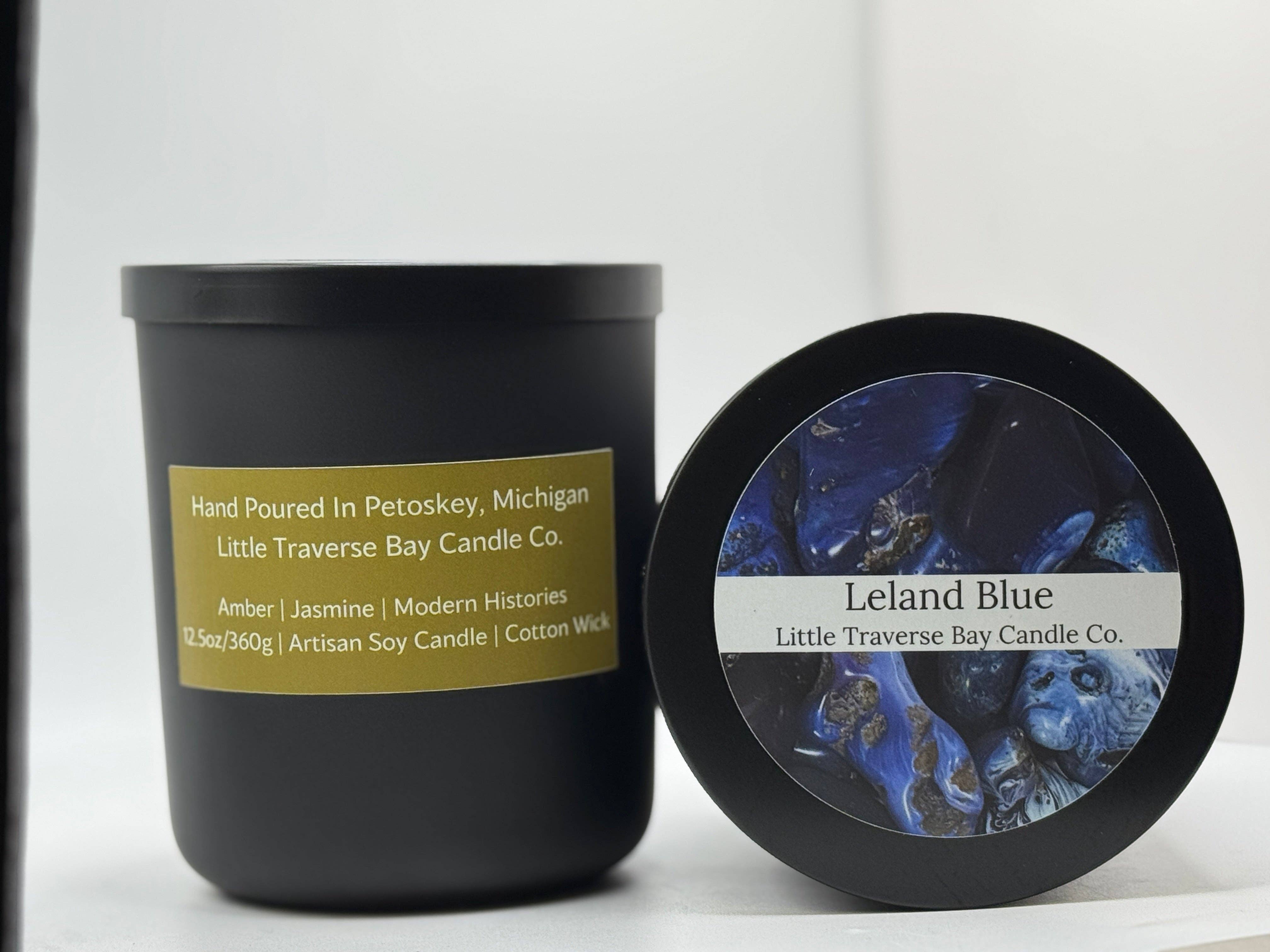 Little Traverse Bay Candle Company – Großhandel Kerze im Glas / gefüllte Kerze – Leland Blau3
