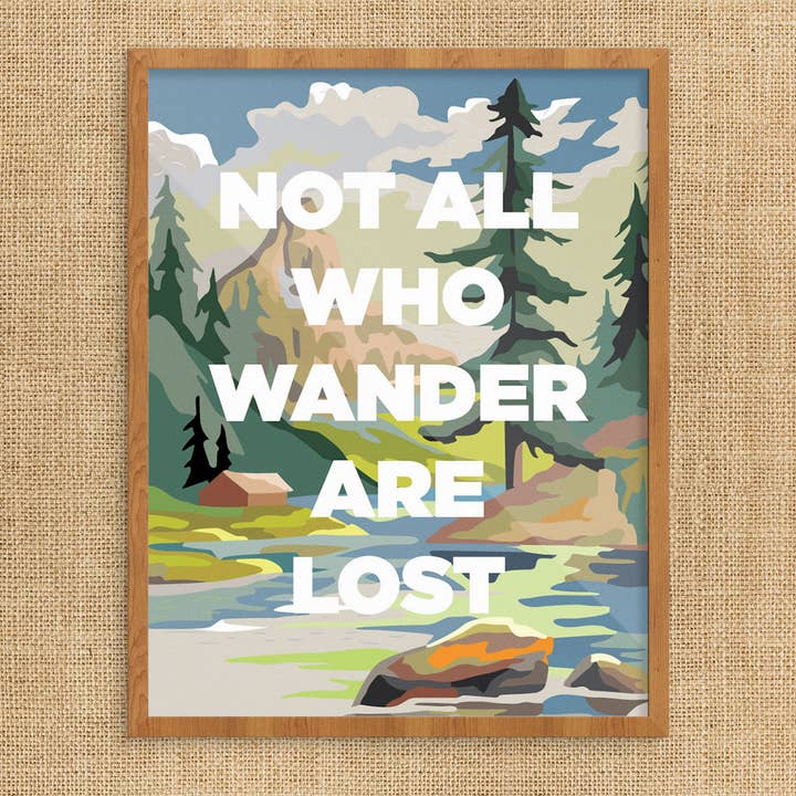 8" x 10 Not All Who Wander Are Lost Paint By Number Print for wholesale by Fridgedoor