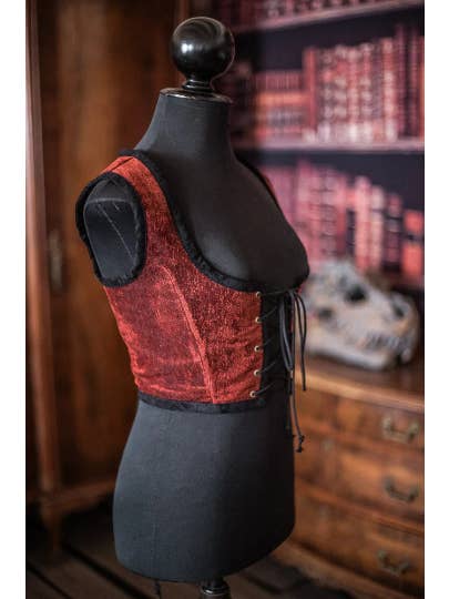 Costurero Real - Wholesale Corset - Women's - Red Velvet Corset bodice, Tapestry fabric Victorian Gothic3