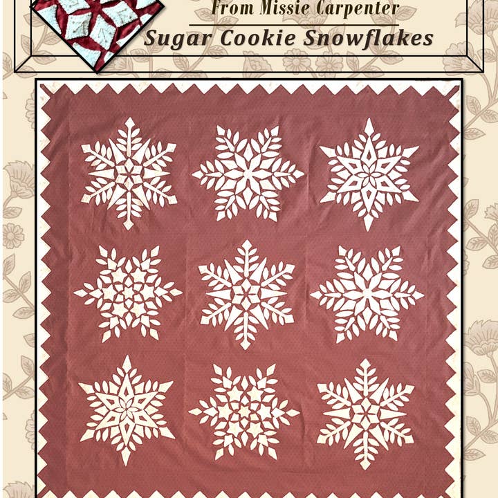 Traditional Primitives - Wholesale Craft Sewing Kit - Sugar Cookie Snowflakes Wool Applique Pattern