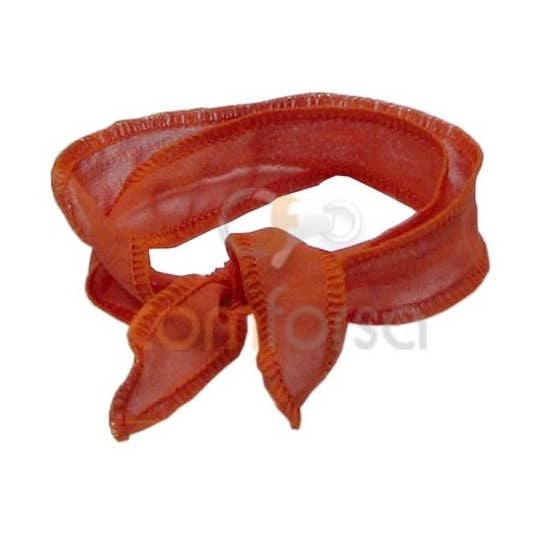 Natural edged silk ribbon Orange 95cm for wholesale by COM FORSA SL